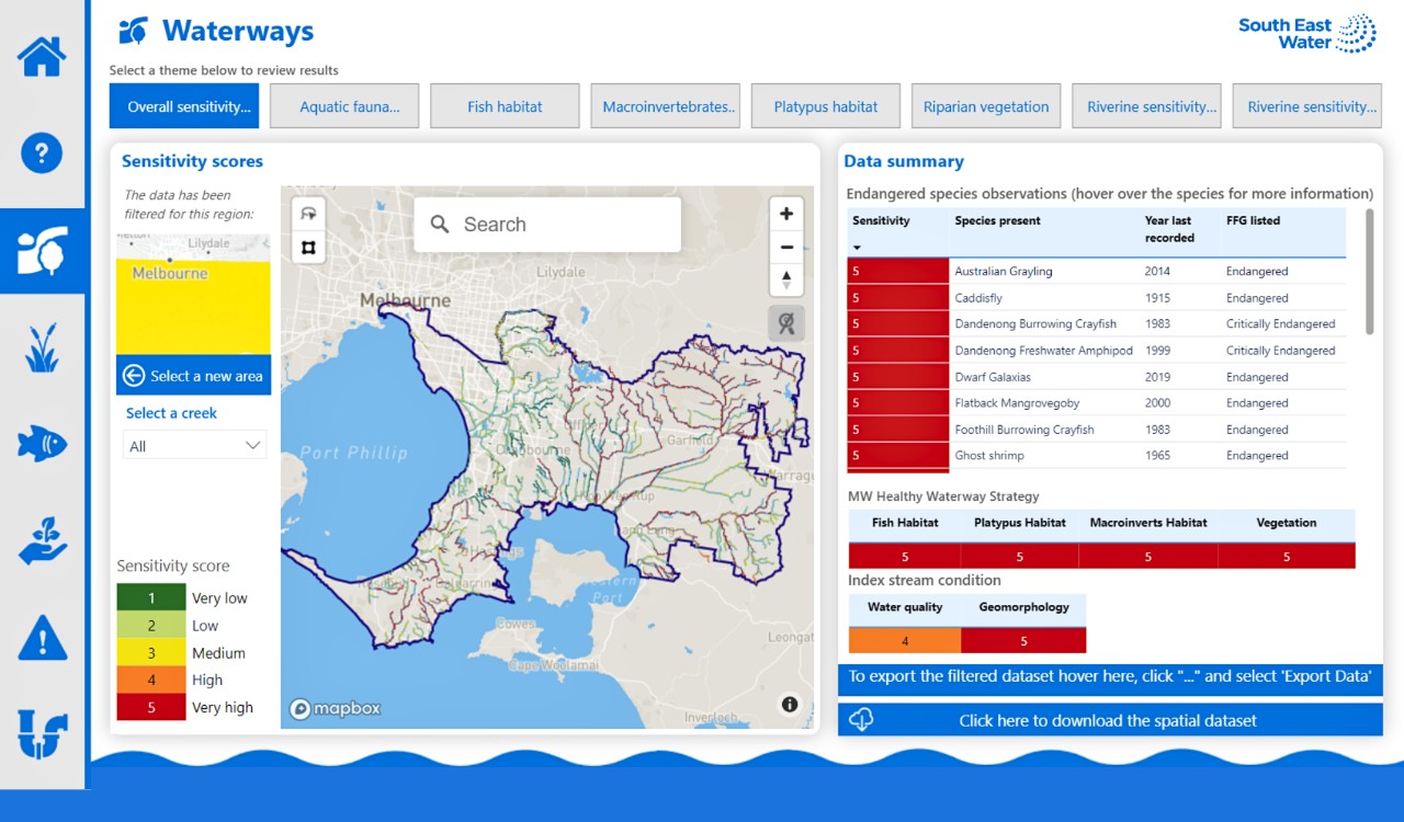 This World Environment Day (5 June), South East Water is proud to announce the development of an innovative tool created to identify environmental sensitivities to proactively protect our environment.