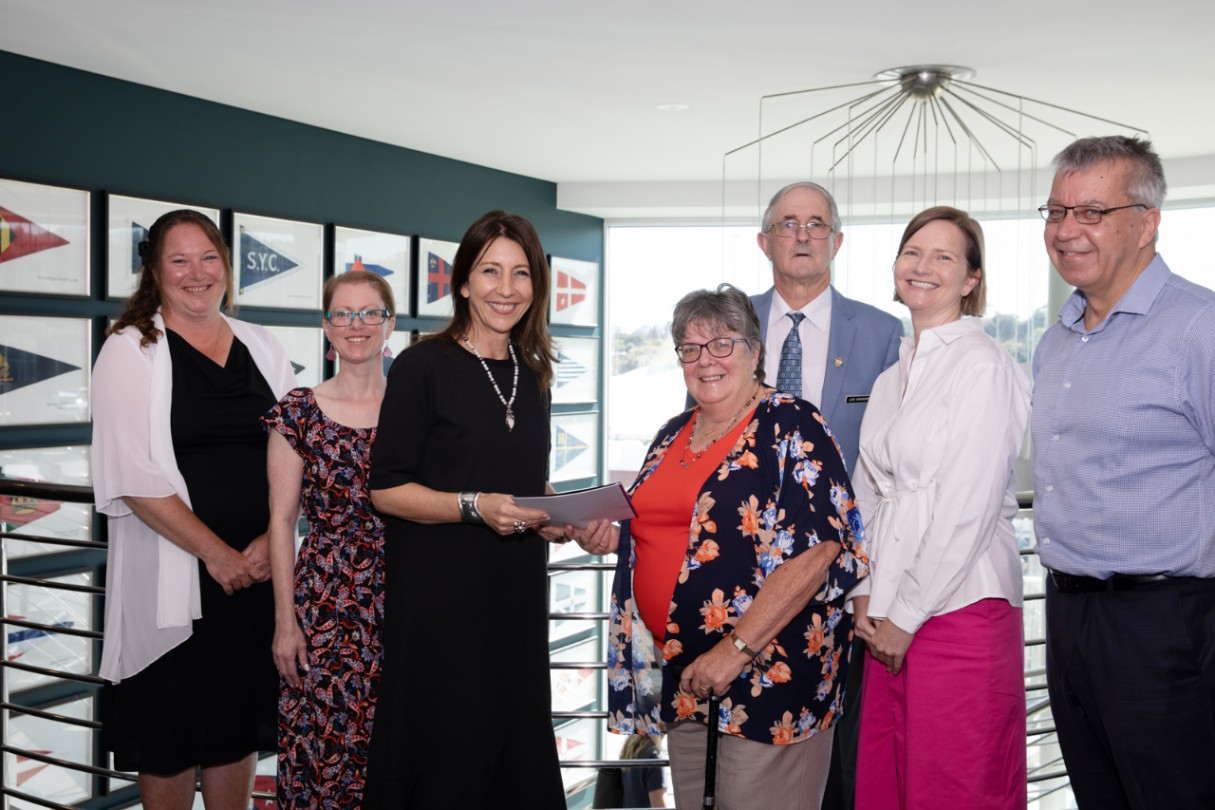 Members of our Community Panel present their Price Submission report to South East Water Chair, Lucia Cade (third from left) and Managing Director, Lara Olsen (second from right).