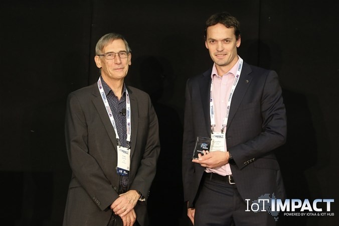 Frank Zeichner CEO IoT Alliance Australia and Jonathan Crook, South East Water Group Manager Analytics and Performance 