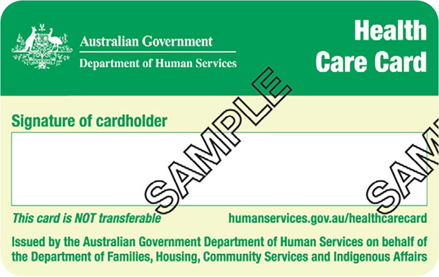 Sample Health Care Card