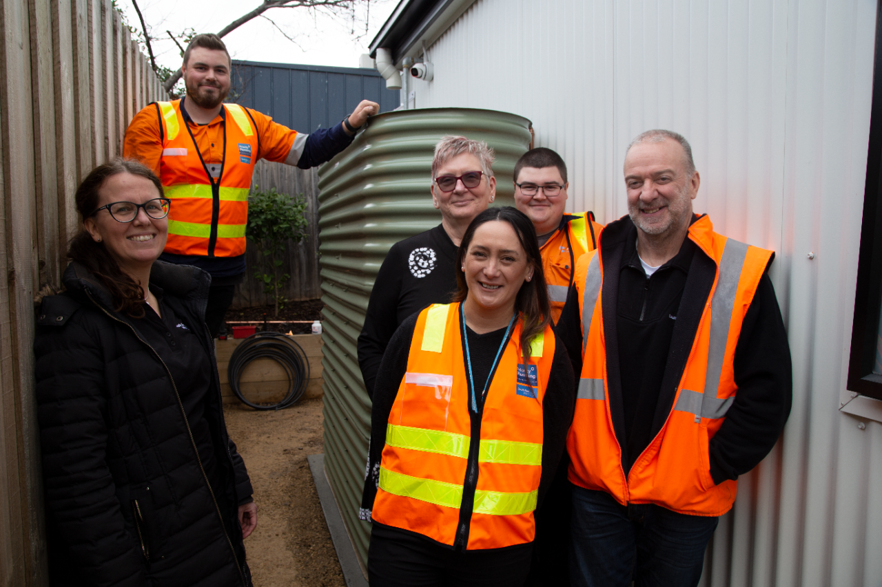South East Water is proud to support the work of Lighthouse Foundation, which provides homes and therapeutic care for young people at risk of homelessness.  

A rainwater tank was donated to a Lighthouse Foundation home which provides a home, community support and therapeutic care to young women and their children impacted by long-term neglect, abuse and homelessness.  