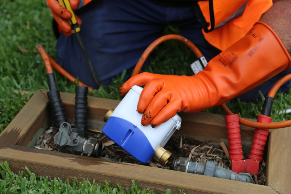 Digital water meter changeover